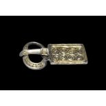 Gothic Scroll-Decorated Buckle and Plate