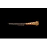 Post Medieval Bone-Handled Knife with Horse-Hoof Pommel