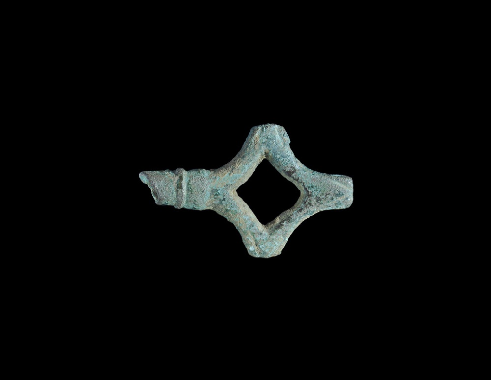 Medieval Bronze Lyre Key