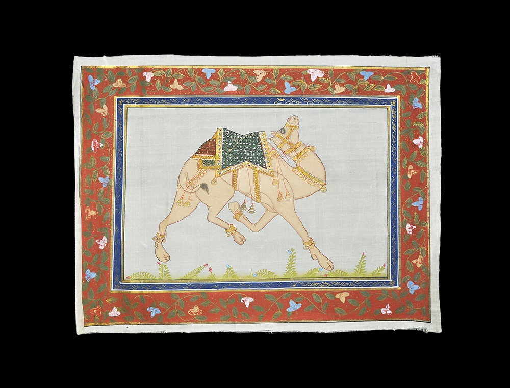 Indian Camel Painting on Silk