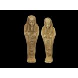 Egyptian Style Shabti Figurine Pair