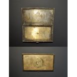 Indian Brass Cigarette Case with Calender