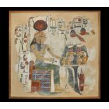 Egyptian Style Ceramic Wall Mural