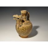 Chinese Glazed Twin-Spout Vessel