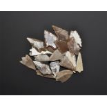 Stone Age Barbed and Tanged Arrowhead Collection