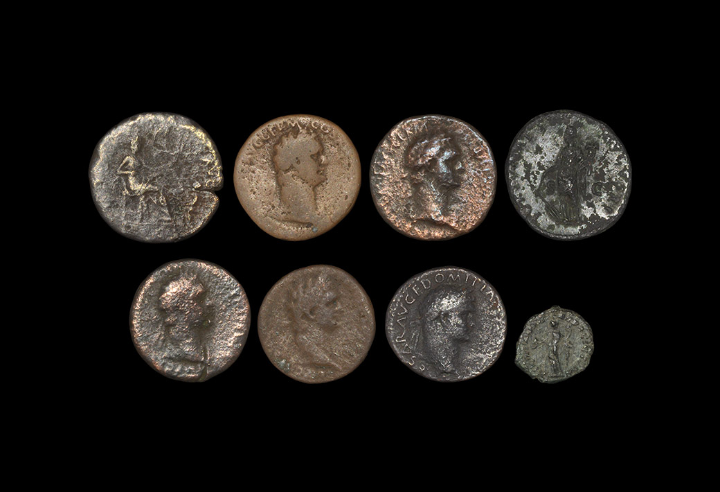 Ancient Roman Imperial Coins - Domitian - Dupondius, Ases and Obol Group [8]
