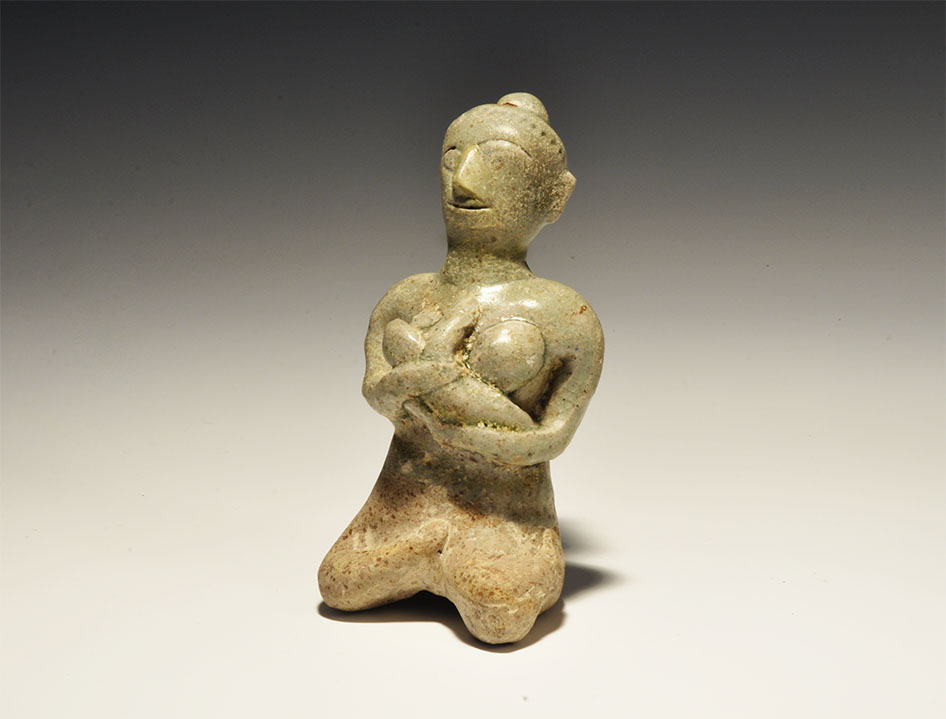 Cambodian Mother and Child Figurine