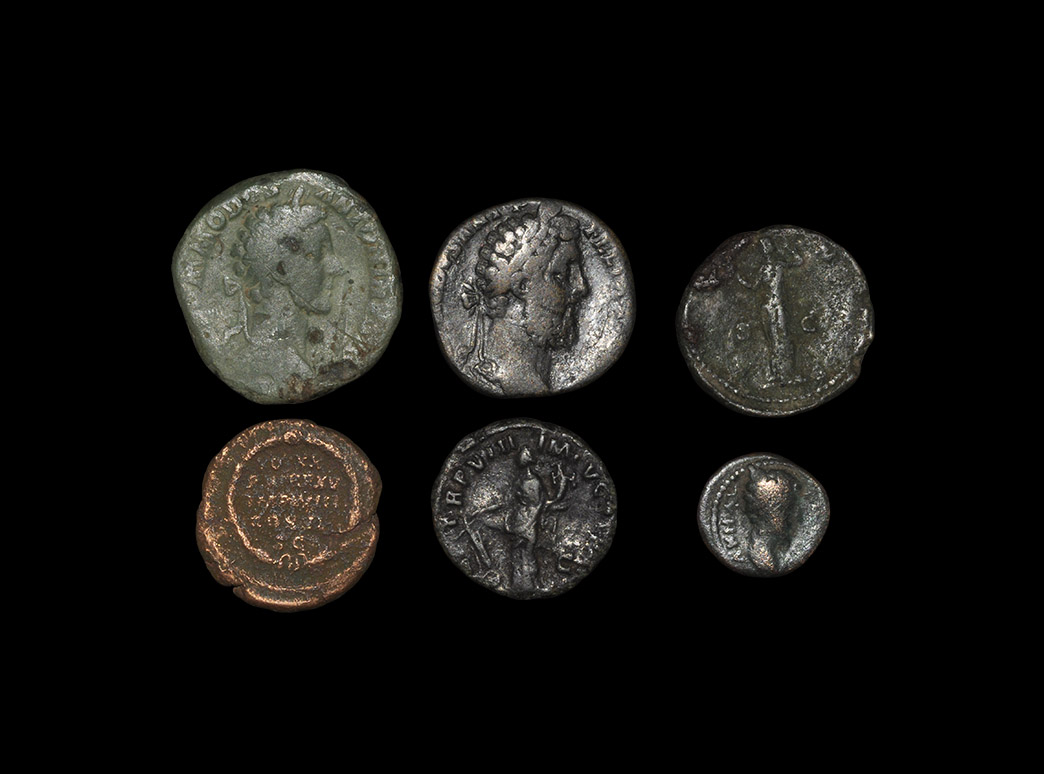 Ancient Roman Imperial Coins - Commodus and Crispina - Sestertii, Ases and Obol Group [6]