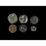 Ancient Roman Imperial Coins - Commodus and Crispina - Sestertii, Ases and Obol Group [6]