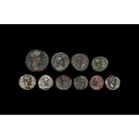 Ancient Roman Imperial Coins - Septimius Severus - Denarii and Provincial Bronzes Group [10]