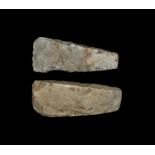 Stone Age Thick Butted Axehead Pair