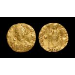 Ancient Byzantine Coins - Anastasius I - Victory Gold Solidus