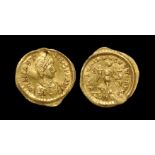 Ancient Byzantine Coins - Anastasius - Victory Gold Tremissis