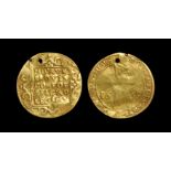Post Medieval Netherlands Gold Double Ducat Touch Piece