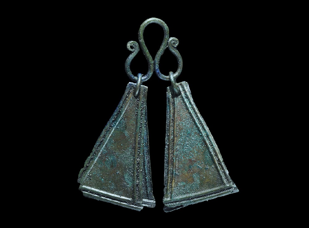 Viking Bronze Pendant Pair