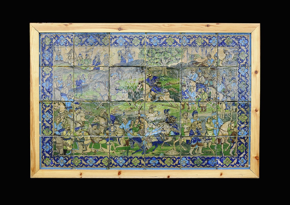 Islamic Ottoman-Safavid Battle of Chaldiran Tile Panel