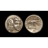 Ancient Greek Coins - Thrace - Istros - Eagle and Dolphin Drachm