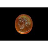 Roman Intaglio with Bust of Caracalla