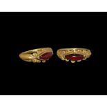 Roman Gold Ring with Boat-Shaped Cabochon