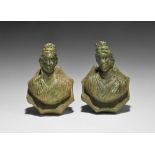 Roman Isis-Fortuna Chariot Fitting Pair