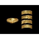 Post Medieval Gold 'A mind content cannot repent' Posy Ring