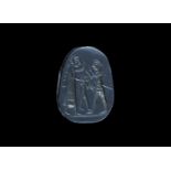 Phoenician Scarab with Worship Scene
