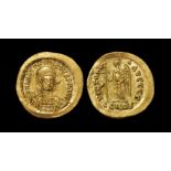 Ancient Byzantine Coins - Anastasius I - Victory Gold Solidus