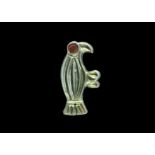 Frankish Gilt Bird Brooch with Garnet Eye