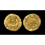 Ancient Byzantine Coins - Justinian I - Angel Gold Solidus