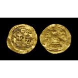 Ancient Byzantine Coins - Heraclius and Heraclius Constantine - Cross Potent Gold Solidus