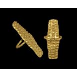 Bronze Age Gold Scutiform Hair Ring