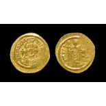 Ancient Byzantine Coins - Maurice Tiberius - Angel Gold Solidus