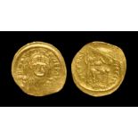 Ancient Byzantine Coins - Justin II - Constantinopolis Gold Solidus