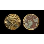 Ancient Byzantine Coins - Constantine IV - Gold Pseudo-Solidus Bracteate