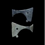 Viking Bearded Axe Pendant Pair