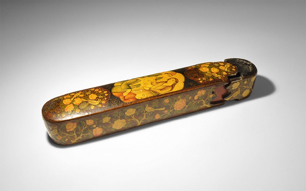 Islamic Qajar Decorated Pen Box