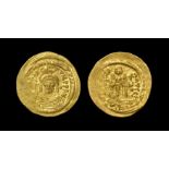 Ancient Byzantine Coins - Maurice Tiberius - Angel Gold Solidus