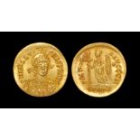 Ancient Byzantine Coins - Anastasius I - Victory Gold Solidus