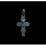 Byzantine Reliquary Cross Pendant