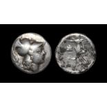 Ancient Greek Coins - Side Pamphylia - Nike Tetradrachm