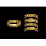 Post Medieval Gold 'TAKE THIS IN GOOD WORTH' Posy Ring