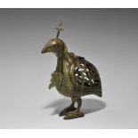 Islamic Persian Khorasan Bronze Dove Incense Burner