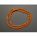 Vintage 'Amber' Beads Knotted Necklace