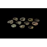 Byzantine to Medieval Bronze Finger Ring Group