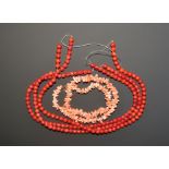 Vintage 'Coral' Bead String Group