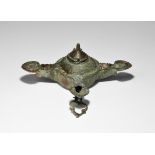 Islamic Triple-Nozzle Oil Lamp