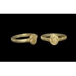 Medieval Gilt 'Madonna and Child' Ring