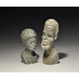 Ethnographic African Carved Bust Pair