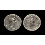 Roman Imperial Coins - Nerva - Fortuna Denarius