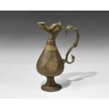 Islamic Khorasan Bronze Calligraphic Ewer